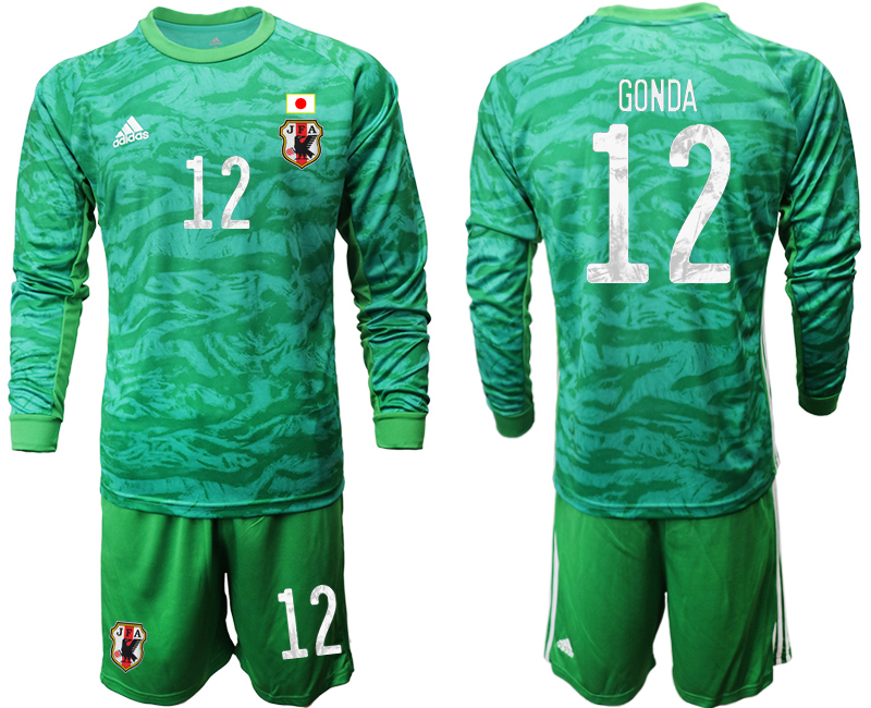 Men 2020-2021 Season National team Japan goalkeeper Long sleeve green #12 Soccer Jersey1->argentina jersey->Soccer Country Jersey